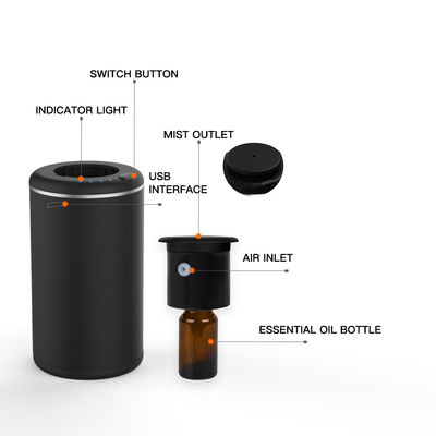 Nano Atomization Cold Mist Diffuser , 10ml Portable Oil Diffuser For Car